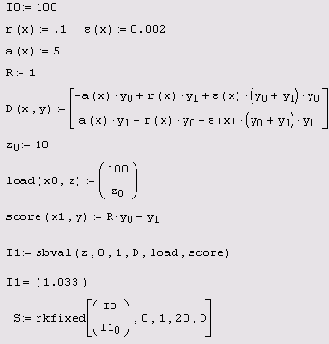 Решение нелинейной краевой задачи методом стрельбы